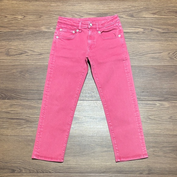 R13 Hot Pink Straight Leg Jeans - Picture 4 of 15